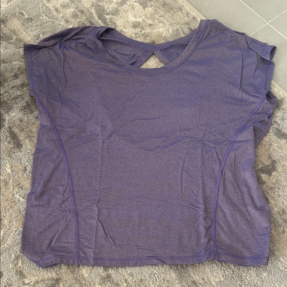 Lululemon purple gold open back top